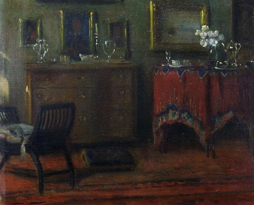 IMPORTANT Oil Painting, 1900-07 Interior, American Impressionist Frederick VEZIN