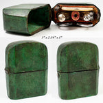 Antique 1700s French Shagreen Etui, Nécessaire, Scent Bottles, Scissors, Stylus