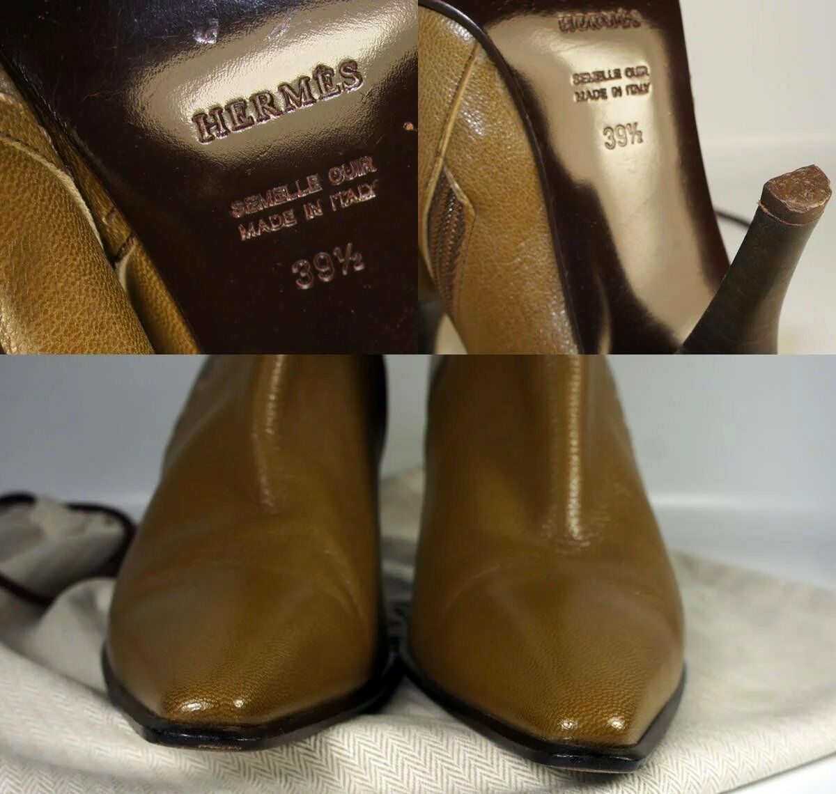 Elegant HERMES Ankle Boots, Booties, in Camel Color, Cream Top Stitch, –  Antiques & Uncommon Treasure