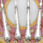 Elegant Antique French Sterling Silver 4pc Hors d'Oeuvre Implement Set, Acanthus