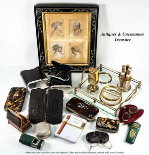 Antique c.1700s Shagreen Nécessaire, 18k Gold Mounts, Gentleman's Vanity Case