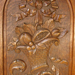 Fab Antique Country French Style Carved Oak Panels, 3pc, Bows, Ribbons & Baskets