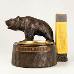 Antique HC Black Forest Bear, Smoker's Stand, Ashtray, Match Holder