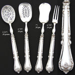 Elegant Antique French Sterling Silver 4pc Hors d'Oeuvre Implement Set, Acanthus