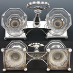 Antique French Sterling Silver Double Open Salt or Sweetmeat Caddy, 1834 - 1847