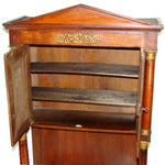 Rare Antique French Napoleon Era 33.5" Table Cabinet, Empire Rosewood & Bronze