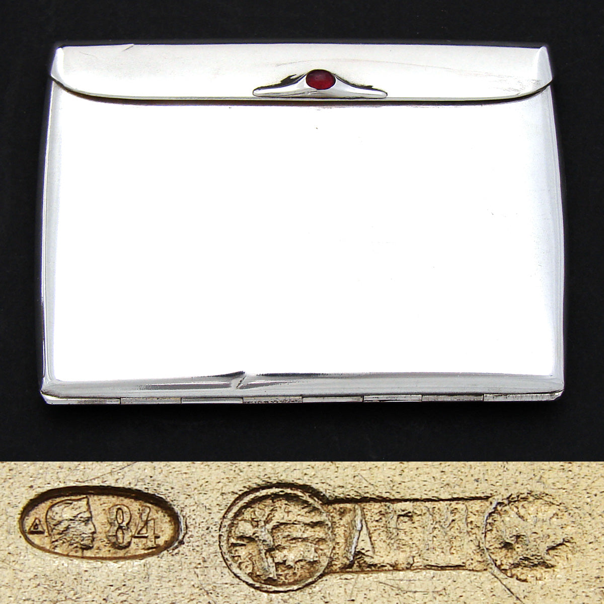 Elegant Antique Russian Hallmarked Silver Cigarette or Card Case, Jewe –  Antiques & Uncommon Treasure