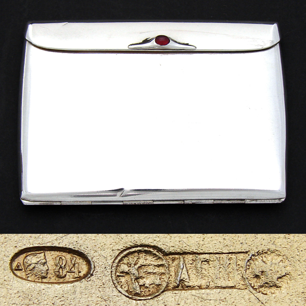 silver cigarette case hallmarked Elegant Antique Russian Hallmarked Silver Cigarette or Card Case, Jeweled Clasp silver cigarette case hallmarked Elegant Antique Russian Hallmarked Silver Cigarette or Card Case, Jeweled Clasp