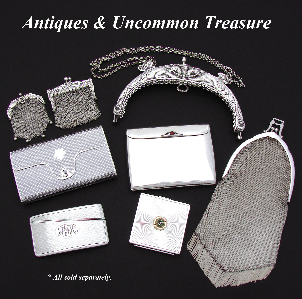 Elegant Antique Russian Hallmarked Silver Cigarette or Card Case, Jewe –  Antiques & Uncommon Treasure