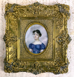Antique French c.1820 Portrait Miniature, Beautiful Woman, artist: Jacques Delaplace (1767–after 1831)