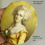 Superb c.1750 Portrait Miniature, Georgian English or Louis XVI French, in Frame