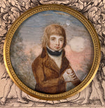Antique Austrian Portrait Miniature, Possibly The Young Son of Napoleon, c.1820s