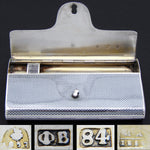 Rare Antique Russian .875 Silver 4.5" Cigar or Cheroot Case, Purse or Handbag Shape, Ornate Niello