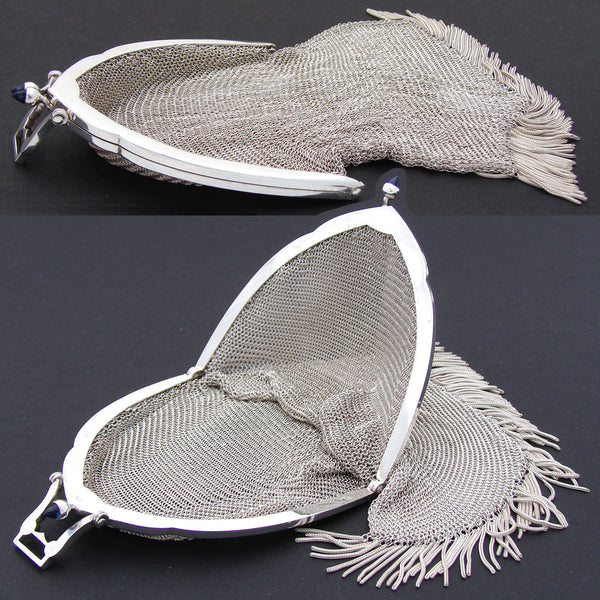 Antique silver mesh Evening bag & coin purse German with Hallmarked Company  Name | eBay