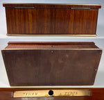 Opulent Antique TAHAN, Paris, Kingwood Desk Box w Double Inkwells, Pen Tray