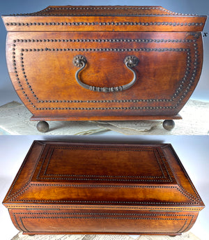 Rare 18th to early 19th Century French Coffret d' Marriage, Cut Steel Pique, Cashmeres Box, Chest