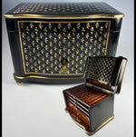 Fine Antique French Napoleon III Boulle & Ebony 11" x 7.5" Cigar Cabinet, Chest, Box, c.1850