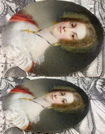 Antique English Portrait Miniature, Late Victorian English Beauty, Cased Painting