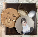 Antique Swiss or French Empire to c.1820 Portrait Miniature, a Beauty with Seed Pearl Tiara