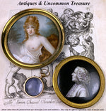 Antique French Portrait Miniature, Oil Painting on Copper Plaque, Enamel, Mirabeau