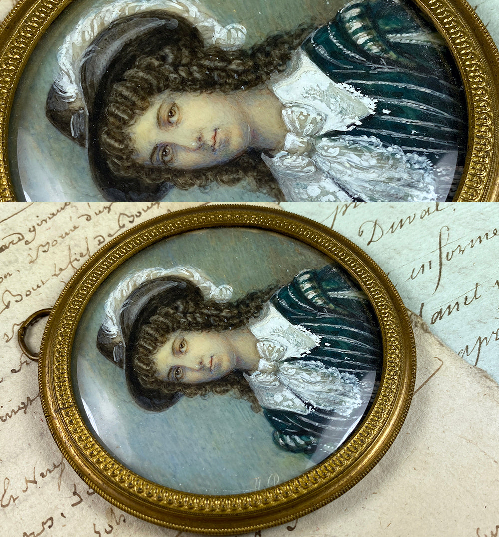 Superb Pair (2) of Bohemian or German Portrait Miniatures, Young Couple or Brother Sister