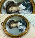 Superb Pair (2) of Bohemian or German Portrait Miniatures, Young Couple or Brother Sister