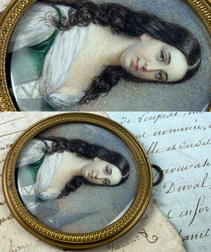 Superb Pair (2) of Bohemian or German Portrait Miniatures, Young Couple or Brother Sister