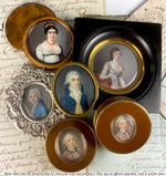 Rare 18th Century 18k French Double Portrait Miniature Snuff Box, Vernis Martin