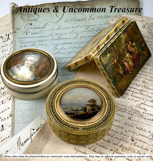 Superb 18th Century French Snuff Box, 12k Gold Mat, Silver Pique, Ivor –  Antiques & Uncommon Treasure