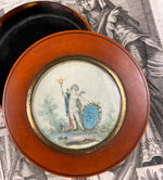 Superb Antique French 18th Century Snuff, Patch or Bonbon Box, Portrait Miniature