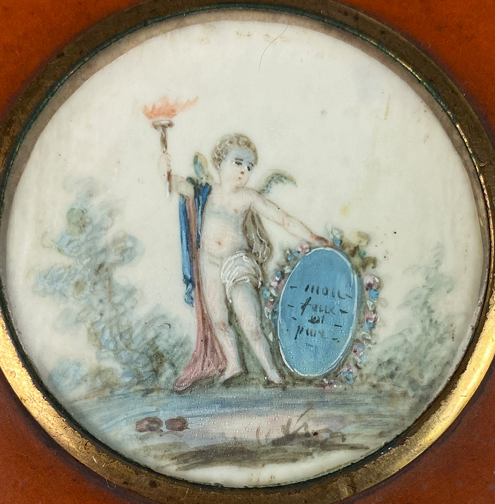 Superb Antique French 18th Century Snuff, Patch or Bonbon Box, Portrait Miniature