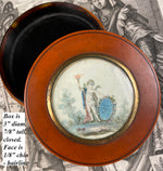 Superb Antique French 18th Century Snuff, Patch or Bonbon Box, Portrait Miniature