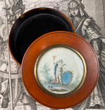 Superb Antique French 18th Century Snuff, Patch or Bonbon Box, Portrait Miniature