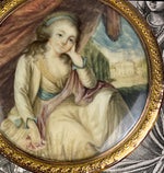 Superb Antique French 18th Century 18k, Ivory and Tortoise Shell Snuff Box, Portrait Miniature,