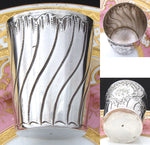 Antique French Sterling Silver Mint Julep or Wine Cup, Tumbler or "Timbale", Rococo Style