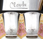 Antique French Sterling Silver Mint Julep Cup, Tumbler or "Timbale", "Claude" Inscription