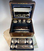 Fine Antique French Palais Royal Travel Necessaire, Trousse de Voyage, Vanity Chest by L. Dugat, Sterling Silver