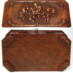 Antique Victorian Era Black Forest Carved 9" Box, Ornate Vines, Foliage & Flower Accents