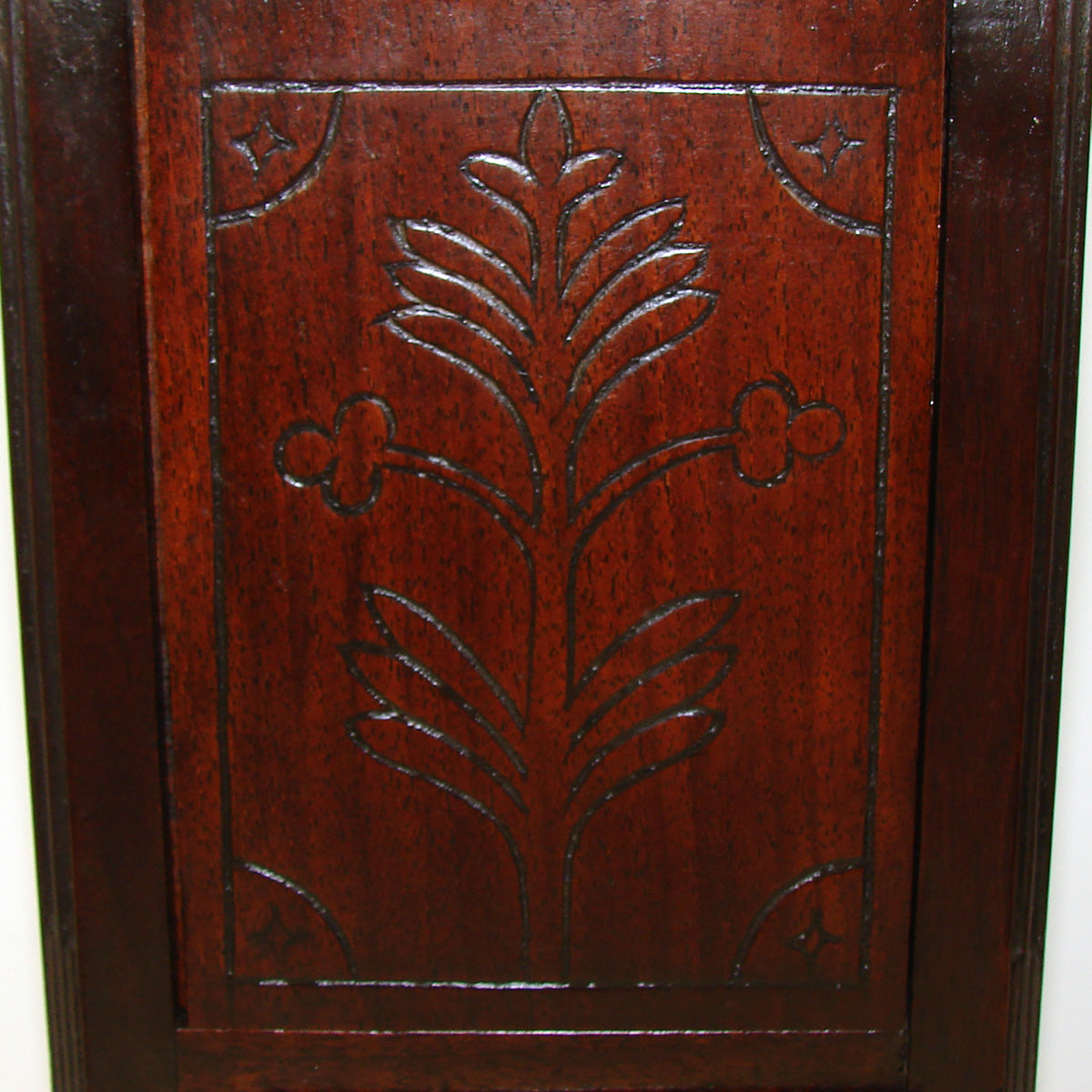 Antique 19th c. French Salt Box, Cabinet, 17 5/8" Tall, Hand Carved Country French