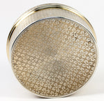 Antique c.1890s French Sterling Silver Vermeil (18k gold) Snuff or Powder Box, P. FREY, Silversmith