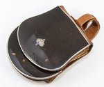 Antique Austrian Nissel & Sikora Evening Bag, Purse, Tortoise Shell, Leather, Kiln-fired Enamel & Sterling Silver