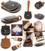 Antique Austrian Nissel & Sikora Evening Bag, Purse, Tortoise Shell, Leather, Kiln-fired Enamel & Sterling Silver