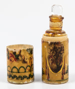 Very Early Antique Scent Salts Flask, Perfume in c.1750 Ivory Etui, Vernis Martin, Louis XVI