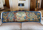 RARE 74" x 27" Antique French Louis XIV Needlework Point de Saint-Cyr Needlework Tapestry, Parrot, Cock, Camels, Figural, Needlepoint Wall Hanging, Pillows?