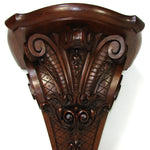 Gorgeous Antique French Carved Solid Walnut Wall, Clock or Bracket Shelf, Scrolled Acanthus