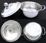 Antique French Sterling Silver 6.5" Wide Legumier or 'Ecuelle', Single Serving Dish, Bowl & Lid