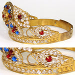 Lovely Antique French Paste Jeweled Canonical Coronation Crown, Tiara or Diadem