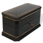 Antique French Louis Philippe to Napoleon III 12.5" Tea Caddy, Chest, Two Opulent Inner Tea Boxes