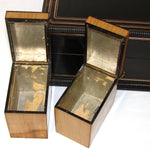 Antique French Louis Philippe to Napoleon III 12.5" Tea Caddy, Chest, Two Opulent Inner Tea Boxes