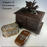 Fine Antique French Animalier Bronze Casket, Noted Artist, Théophile HINGRE, Léopold OUDRY